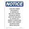 Signmission OSHA Notice Sign, 10" Height, Rigid Plastic, Cooling Tower Disconnect Is Served Sign, Portrait OS-NS-P-710-V-10833 - alternate 1
